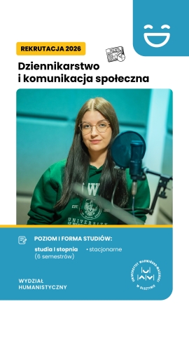 rekrutacja na studia Dziennikarstwo i komunikacja społeczna